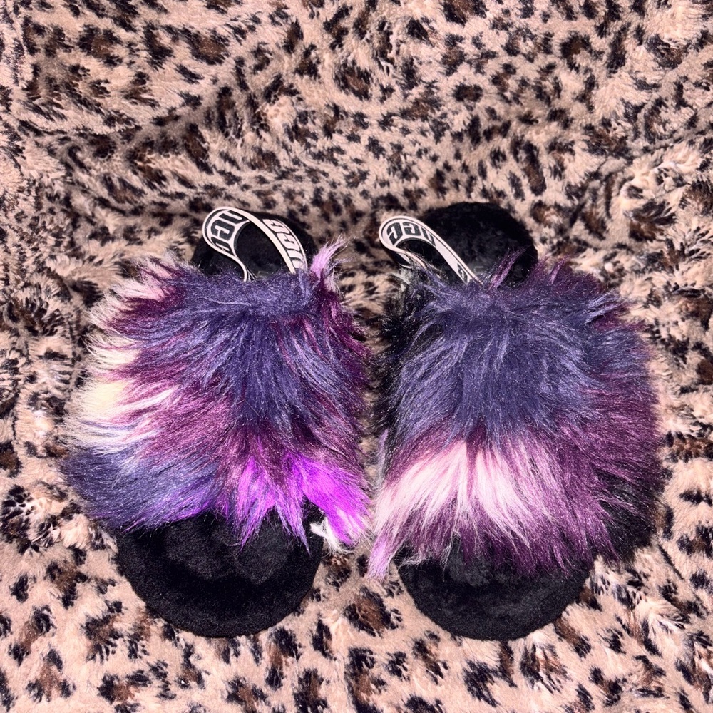 UGG Furry Slippers size 8